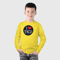 Лонгслив хлопковый детский TKD, цвет: желтый — фото 2