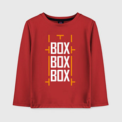 Лонгслив хлопковый детский Box box box, цвет: красный