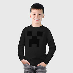 Лонгслив хлопковый детский Minecraft, цвет: черный — фото 2
