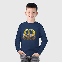 Лонгслив хлопковый детский CRITICAL OPS C-OPS, цвет: тёмно-синий — фото 2