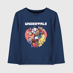 Лонгслив хлопковый детский UNDERTALE, цвет: тёмно-синий