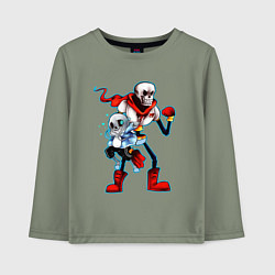 Лонгслив хлопковый детский UNDERTALE, цвет: авокадо