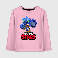 Лонгслив хлопковый детский Brawl Stars, цвет: светло-розовый