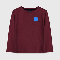 Лонгслив хлопковый детский Minimal, цвет: меланж-бордовый