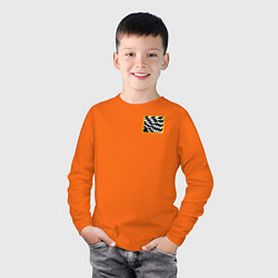 Лонгслив хлопковый детский Иллюзия, цвет: оранжевый — фото 2