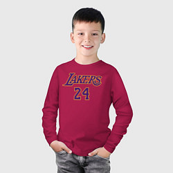 Лонгслив хлопковый детский Kobe Bryant, цвет: маджента — фото 2