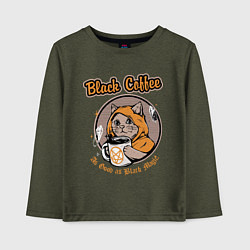 Детский лонгслив Black Coffee Cat