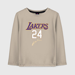 Лонгслив хлопковый детский LA LAKERS, цвет: миндальный