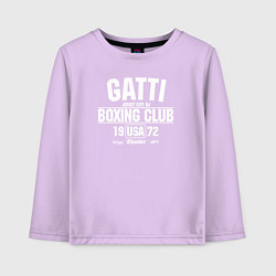 Лонгслив хлопковый детский Gatti Boxing Club, цвет: лаванда