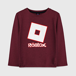 Лонгслив хлопковый детский ROBLOX, цвет: меланж-бордовый