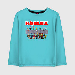 Лонгслив хлопковый детский ROBLOX, цвет: бирюзовый