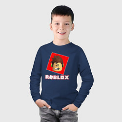 Лонгслив хлопковый детский ROBLOX, цвет: тёмно-синий — фото 2