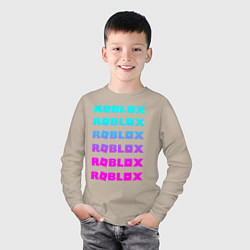 Лонгслив хлопковый детский ROBLOX, цвет: миндальный — фото 2