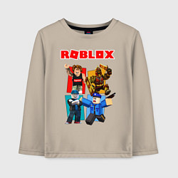 Лонгслив хлопковый детский ROBLOX, цвет: миндальный