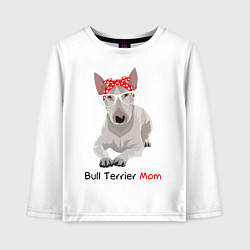 Детский лонгслив Bull terrier Mom