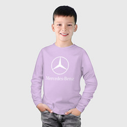 Лонгслив хлопковый детский MERCEDES, цвет: лаванда — фото 2