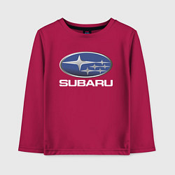 Лонгслив хлопковый детский SUBARU, цвет: маджента