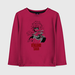 Лонгслив хлопковый детский Vinland saga Thorfinn, цвет: маджента