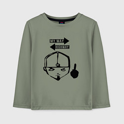 Лонгслив хлопковый детский LIMP BIZKIT, цвет: авокадо