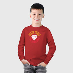 Лонгслив хлопковый детский Дастин Порье, цвет: красный — фото 2