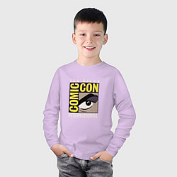Лонгслив хлопковый детский Comic Con, цвет: лаванда — фото 2