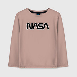 Лонгслив хлопковый детский NASA, цвет: пыльно-розовый