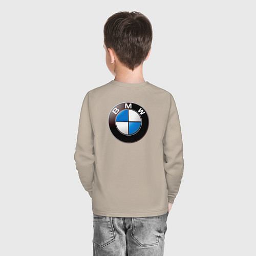 Детский лонгслив BMW оскал / Миндальный – фото 4