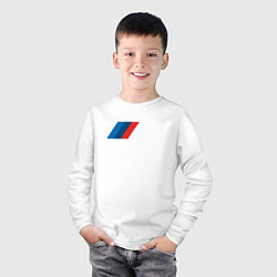 Лонгслив хлопковый детский BMW M LOGO 2020, цвет: белый — фото 2