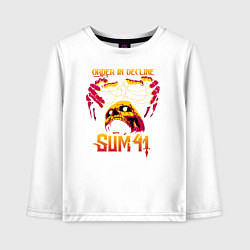 Лонгслив хлопковый детский Sum 41 Order In Decline, цвет: белый