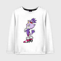 Лонгслив хлопковый детский SONIC Кошка Блейз, цвет: белый