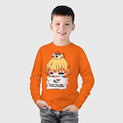 Лонгслив хлопковый детский Зеницу Агацума, цвет: оранжевый — фото 2