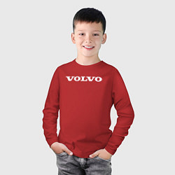 Лонгслив хлопковый детский VOLVO, цвет: красный — фото 2