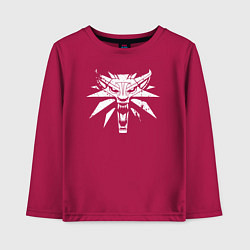 Лонгслив хлопковый детский Ведьмак, цвет: маджента