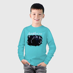 Лонгслив хлопковый детский Агата Кристи, цвет: бирюзовый — фото 2