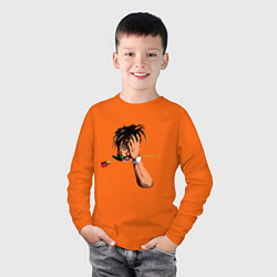 Лонгслив хлопковый детский Juice WRLD, цвет: оранжевый — фото 2