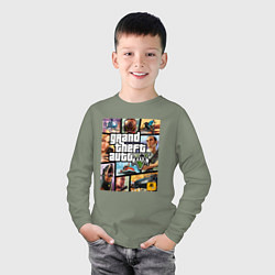Лонгслив хлопковый детский GTA5, цвет: авокадо — фото 2