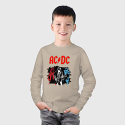 Лонгслив хлопковый детский ACDC, цвет: миндальный — фото 2