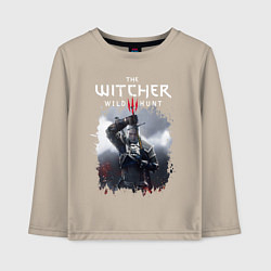 Лонгслив хлопковый детский ВЕДЬМАК, цвет: миндальный