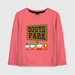 Лонгслив хлопковый детский South Park, цвет: коралловый