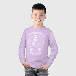 Лонгслив хлопковый детский Лавкрафт, цвет: лаванда — фото 2