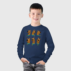 Лонгслив хлопковый детский Scooby-Doo, цвет: тёмно-синий — фото 2