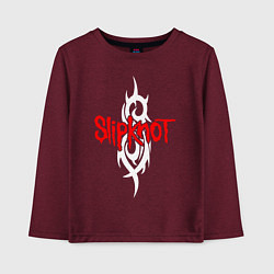 Лонгслив хлопковый детский SLIPKNOT, цвет: меланж-бордовый