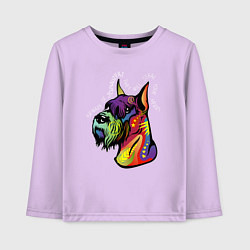 Детский лонгслив Берегись шнауцеров!