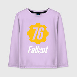 Лонгслив хлопковый детский FALLOUT76, цвет: лаванда