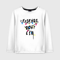 Лонгслив хлопковый детский Friends dont lie, цвет: белый