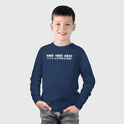 Лонгслив хлопковый детский YARE YARE DAZE, цвет: тёмно-синий — фото 2