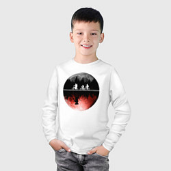 Лонгслив хлопковый детский Очень странные дела, цвет: белый — фото 2