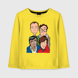 Лонгслив хлопковый детский The Big Bang Theory Guys, цвет: желтый
