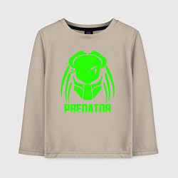 Лонгслив хлопковый детский PREDATOR, цвет: миндальный