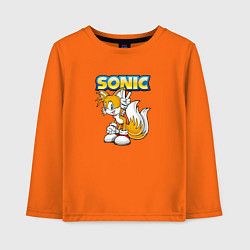 Лонгслив хлопковый детский Sonic, цвет: оранжевый